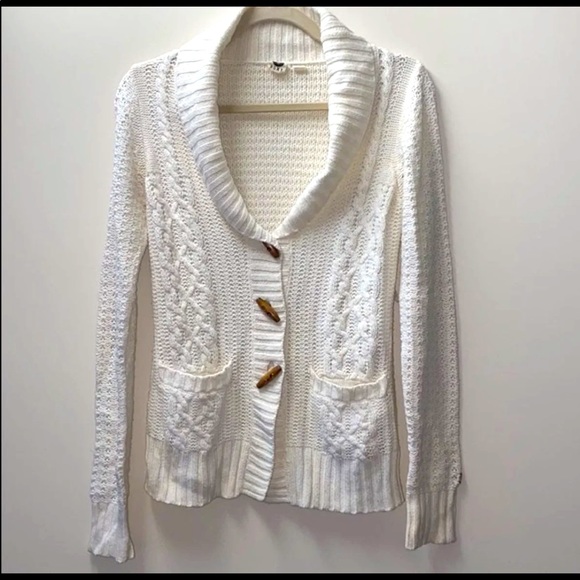 Roxy Sweaters - Roxy cream colored cable knit sweater Sz S